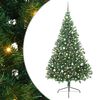 vidaXL Kunstmatig Voorverlicht Kerstboom met 300 LED Groen 240 cm PVC