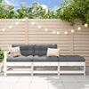 vidaXL 3-delige Loungeset massief grenenhout wit
