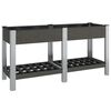 vidaXL Plantenbak verhoogd met schap 175x50x75 cm HKC grijs