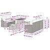 vidaXL Tuinbankenset met kussen 8 pcs Beige poly rattan