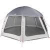 vidaXL Zwembadtent met uitneembare buiten- gaaswanden 510x510 cm grijs