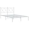 vidaXL Bedframe met hoofdbord metaal wit 120x200 cm