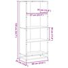 vidaXL Boekenkast 60x35x139 cm bewerkt hout bruin eikenkleurig