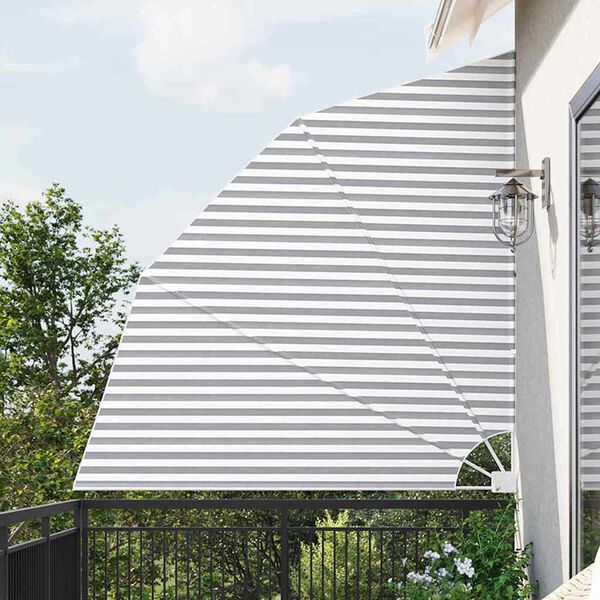 vidaXL Balkon Privacy Scherm Antraciet en Wit 210 x 210 cm Polyester