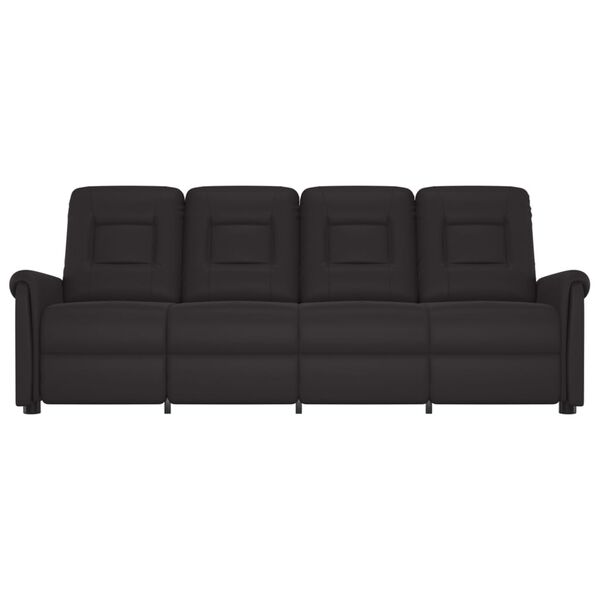 vidaXL Massagestoel 4-zits verstelbaar kunstleer zwart