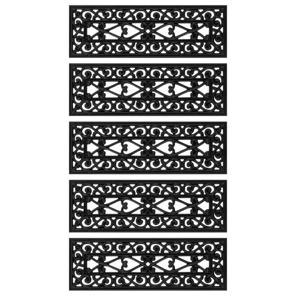 vidaXL Trapmatten 5 st 25x75 cm rubber