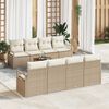 vidaXL Tuinbankenset met kussen 9 pcs Beige poly rattan