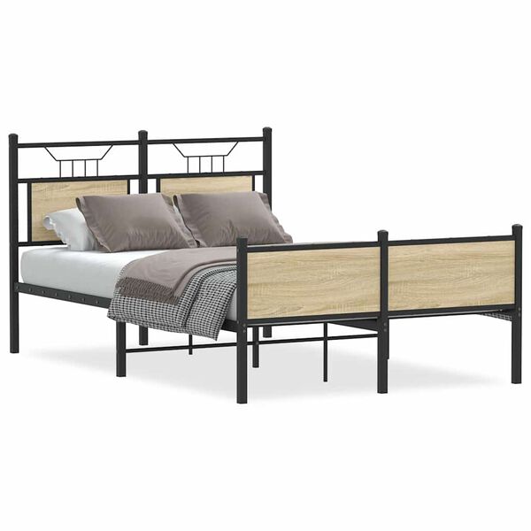vidaXL Bedframe zonder matras hout sonoma eikenkleurig 120x200 cm