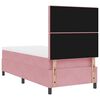 vidaXL Boxspringbed met matras met hoofdeinde Roze 100 x 200 cm Stof
