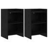 vidaXL Nachtkastjes 2 pcs Zwart eiken 40 x 30 x 60 cm Bewerkt hout