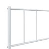 vidaXL Bedframe met hoofd- en voeteneinde metaal wit 107x203 cm