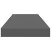 vidaXL Wandschap zwevend 60x23,5x3,8 cm MDF hoogglans grijs
