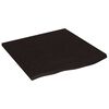 vidaXL Wastafelblad 60x60x2 cm behandeld massief hout donkerbruin