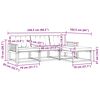 vidaXL Buiten bankenset met kussen 4 pcs Natuurlijk en Beige