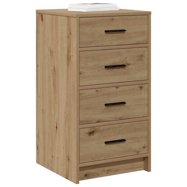 vidaXL Dressoir artisanaal eikenkleurig 40 x 41 x 75 cm Bewerkt hout