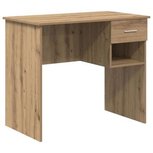 vidaXL Bureau met lade Artisan Eiken 90 x 49 x 75 cm Bewerkt hout