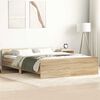 vidaXL Bedframe met hoofd- en voeteneinde sonoma eikenkleur 150x200 cm
