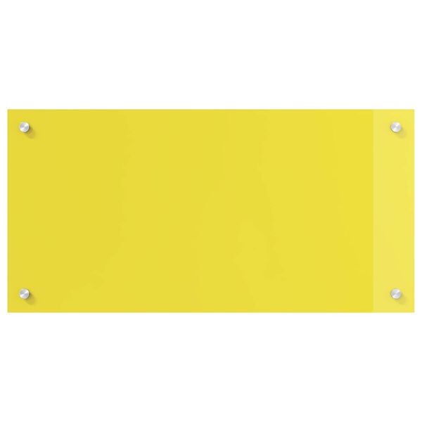 vidaXL Keuken Achterwand Geel 80 x 40 x 0,6 cm gehard glas