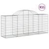 vidaXL Schanskorven 11 st gewelfd 200x50x80/100 cm ijzer