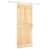 vidaXL Schuifdeur 85 x 210 cm Massief Grenenhout (Niet-Behandeld)