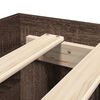 vidaXL Bedframe zonder matras 200x200 cm spaanplaat bruin eikenkleurig