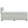 vidaXL Boxspring met matras fluweel lichtgrijs 80x200 cm