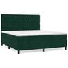 vidaXL Boxspring met matras fluweel donkergroen 180x200 cm