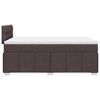vidaXL Boxspring met matras stof donkerbruin 120x190 cm