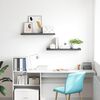 vidaXL Wandschappen zwevend 2 st 80x23,5x3,8 cm MDF hoogglans grijs