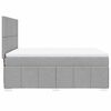 vidaXL Boxspring met matras stof lichtgrijs 140x200 cm