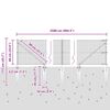 vidaXL Afrasteringspaal Grijs 25 x 0,6 m (19 x 19 mm gaas)