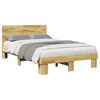 vidaXL Bedframe hoofdeinde zonder matras 120x190 cm massief hout eiken