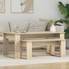 vidaXL Koffietafel Set 2 pcs Sonoma Eiken Bewerkt hout