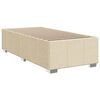 vidaXL Bedframe zonder matras 90x200 cm stof cr&egrave;mekleurig
