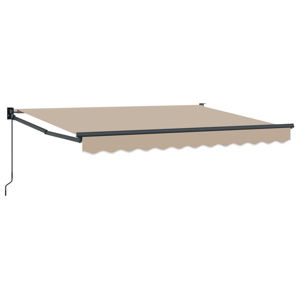 vidaXL Handmatig uitschuifbare luifel Beige 2,5 x 2 m