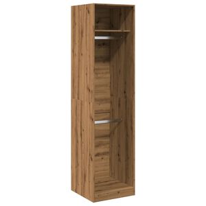 vidaXL Kledingkast 50x50x200 cm bewerkt hout artisanaal eikenkleurig