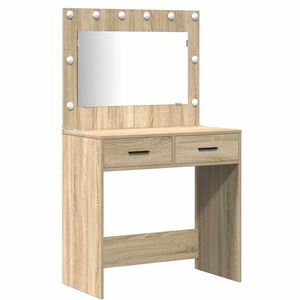 vidaXL Plafondtafel met spiegellichten 2 pcs Bruin Bewerkt hout