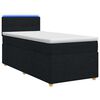 vidaXL Boxspringbed met matras met hoofdeinde Zwart 90 x 200 cm Stof