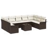 vidaXL Tuin Sofa Set 10 st Grijs poly rattan