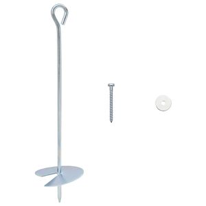 vidaXL Aardeankers 10 pcs Zilverkleurig &Oslash;10 x 40 cm