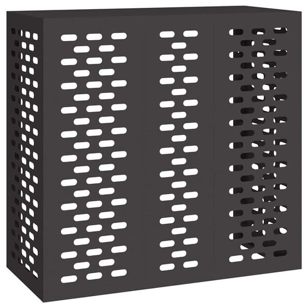vidaXL Airconditioner hoes Zwart 110 x 50 x 105 cm Staal
