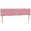 vidaXL Boxspring met matras en LED fluweel roze 180x210 cm