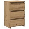vidaXL Nachtkastje 40x35x62,5 cm bewerkt hout artisanaal eikenkleur