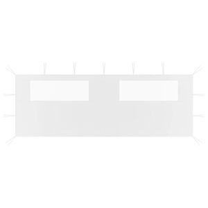 vidaXL Prieelzijwand met ramen 6x2 m wit