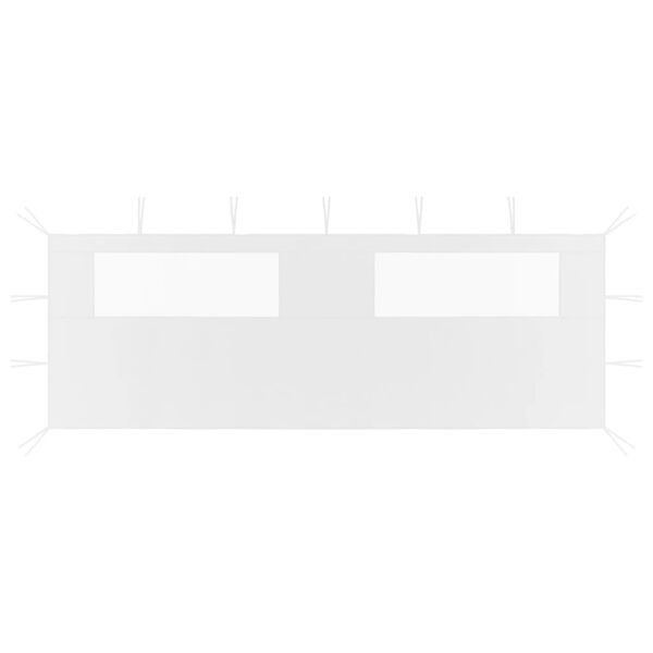 vidaXL Prieelzijwand met ramen 6x2 m wit