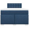 vidaXL Boxspring met matras stof blauw 120x200 cm
