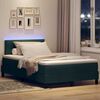 vidaXL LED Box Spring Bed met matras Donkergroen 120 x 190 cm Fluweel