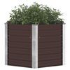 vidaXL Plantenbak verhoogd 129x129x77 cm gegalvaniseerd staal bruin