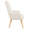 vidaXL Fauteuil Cr&egrave;me 63 x 67 x 94 cm Schapenstof en Triplex