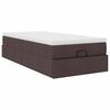 vidaXL Ottoman bed met matras 100x200cm stof donkerbruin